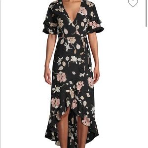 Lost + Wander High/Low Floral Wrap Dress
